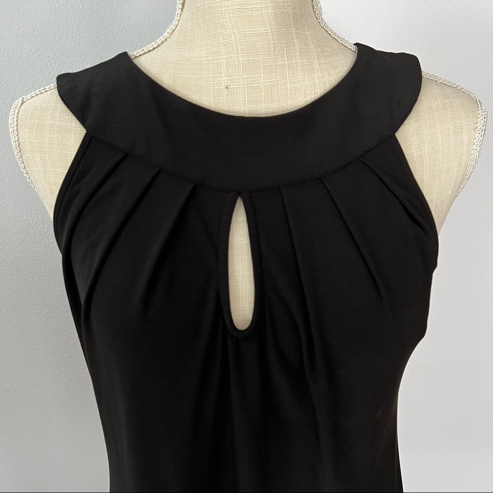 White House Black Market Sleeveless Top Keyhole Front and Back Black Sz S - Picture 14 of 16